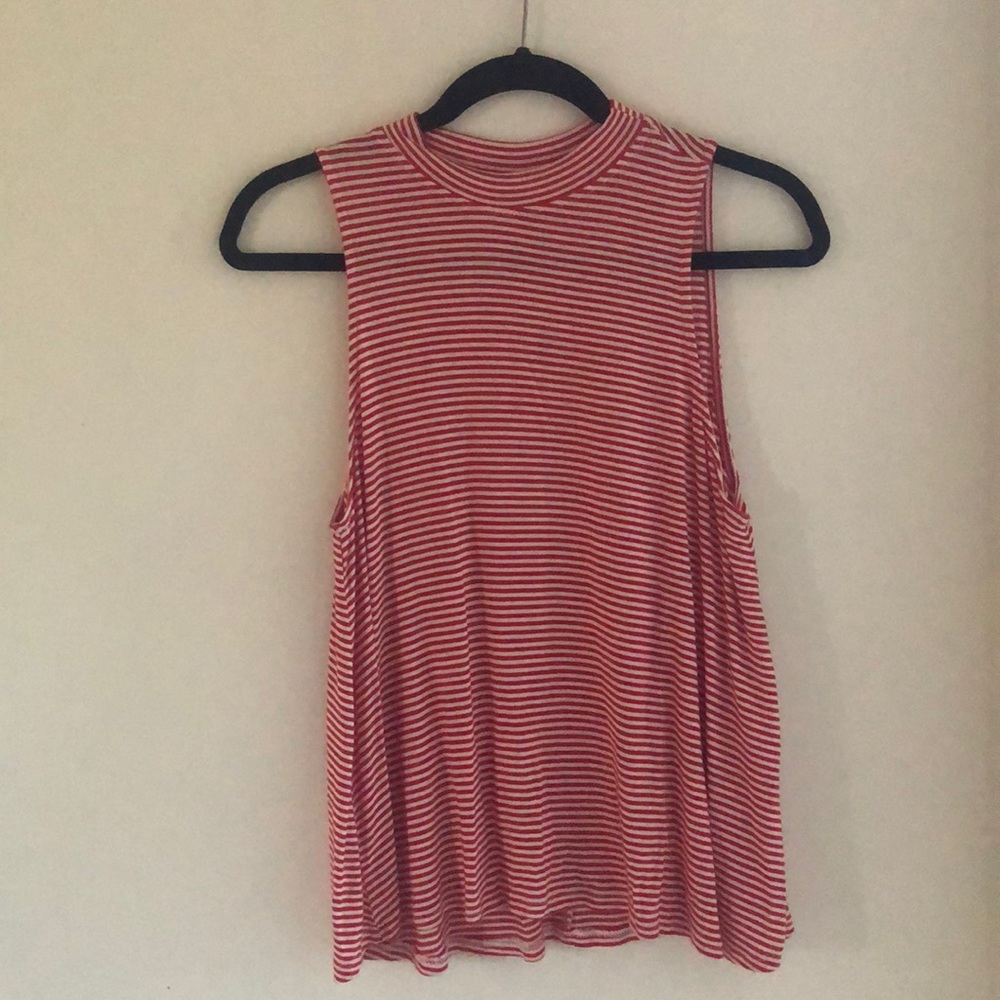 Red and White stripped Tank Top